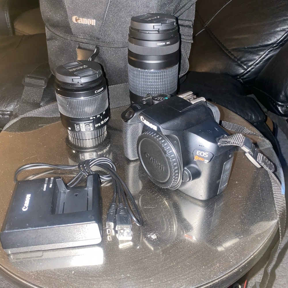 Canon EOS Rebel T7 DSLR Camera|2 Lens Kit with EF18-55mm + EF 75-300mm Lens.